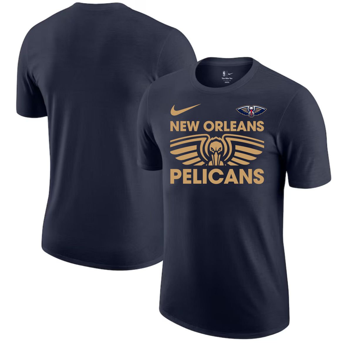Men 2025 NBA New Orleans Pelicans Drak Blue Nike T shirts style 1